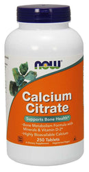 NOW Calcium Citrate 250 tablets
