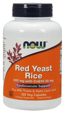 NOW Red Yeast Rice, 600 mg with CoQ10, 30 mg 120 veg capsules