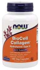 NOW BioCell Collagen, Hydrolyzed Type II 120 veg capsules