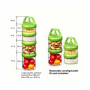 4 Compartment Twist Lock, Stackable, Leak-Proof, Food Storage, Snack Jars & Portion Control Lunch Box by BariatricPal