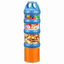 4 Compartment Twist Lock, Stackable, Leak-Proof, Food Storage, Snack Jars & Portion Control Lunch Box by BariatricPal
