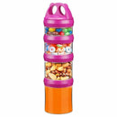 4 Compartment Twist Lock, Stackable, Leak-Proof, Food Storage, Snack Jars & Portion Control Lunch Box by BariatricPal