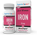 Superior Source Just Women Iron 25mg MicroLingual® Instant Dissolve Tablets