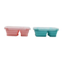 Portion Control Bento Lunch Box, Storage Container & Plate by BariatricPal - Collapsible, Leak-Proof & Available in 2 Colors!