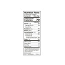 Nutrition facts label displaying detailed information about a food product, including serving size, calories, and nutrient content per slice, formatted for easy reading.
