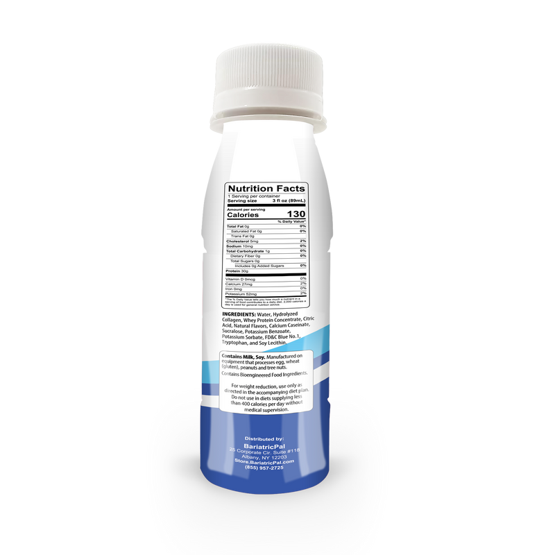 BariatricPal 30g Whey & Collagen Complete Protein Power Pro Shots - Blue Raspberry
