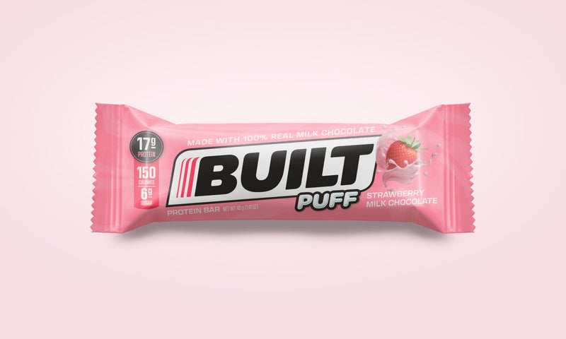 Built Bar Protein Puffs - Strawberry Milk Chocolate