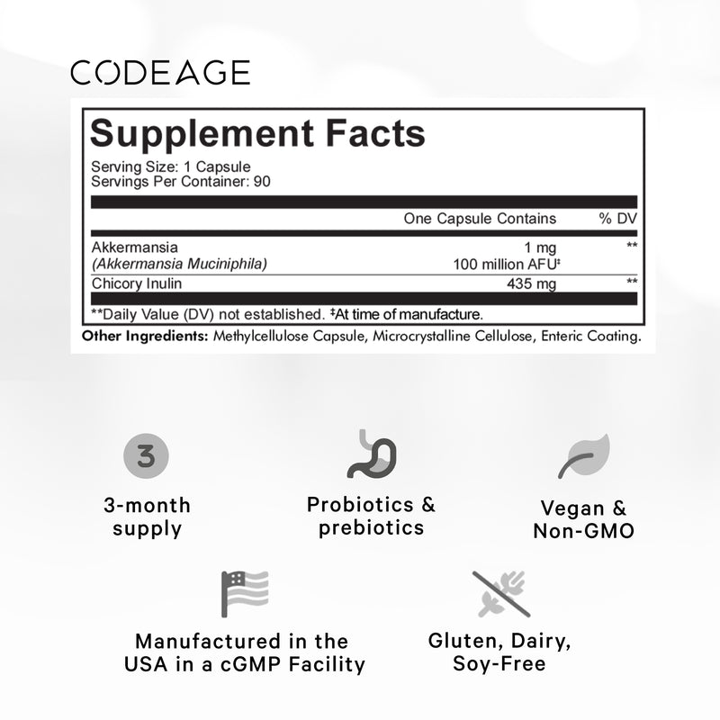 Codeage Akkermansia - Probiotic & Prebiotic