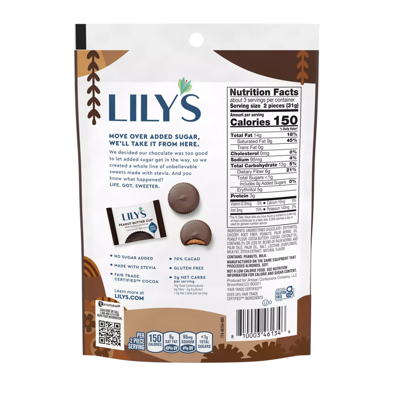 Lily's Dark Chocolate Style Peanut Butter Cups