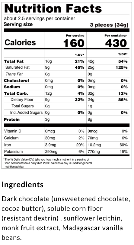 ChocZero Chocolate Squares