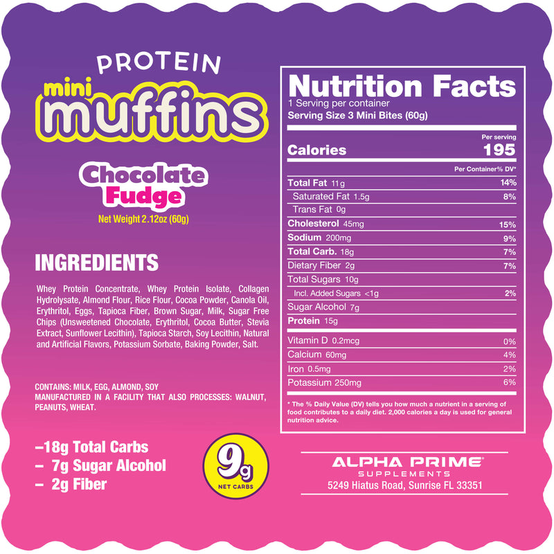 Alpha Prime Bites Mini Protein Muffins