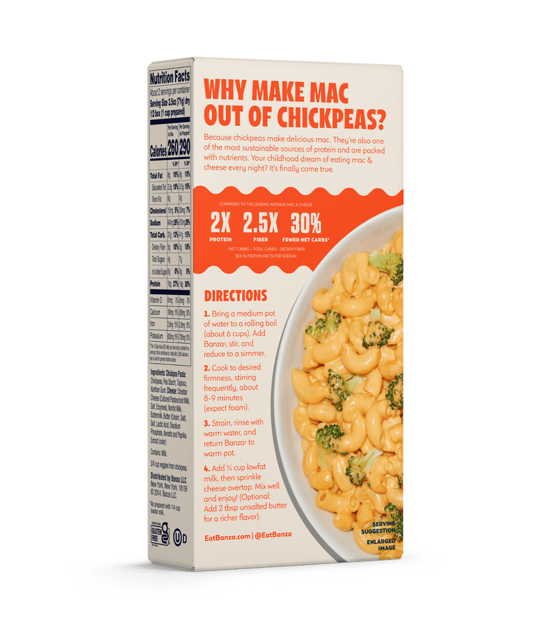 Banza Chickpea Pasta Mac & Cheese