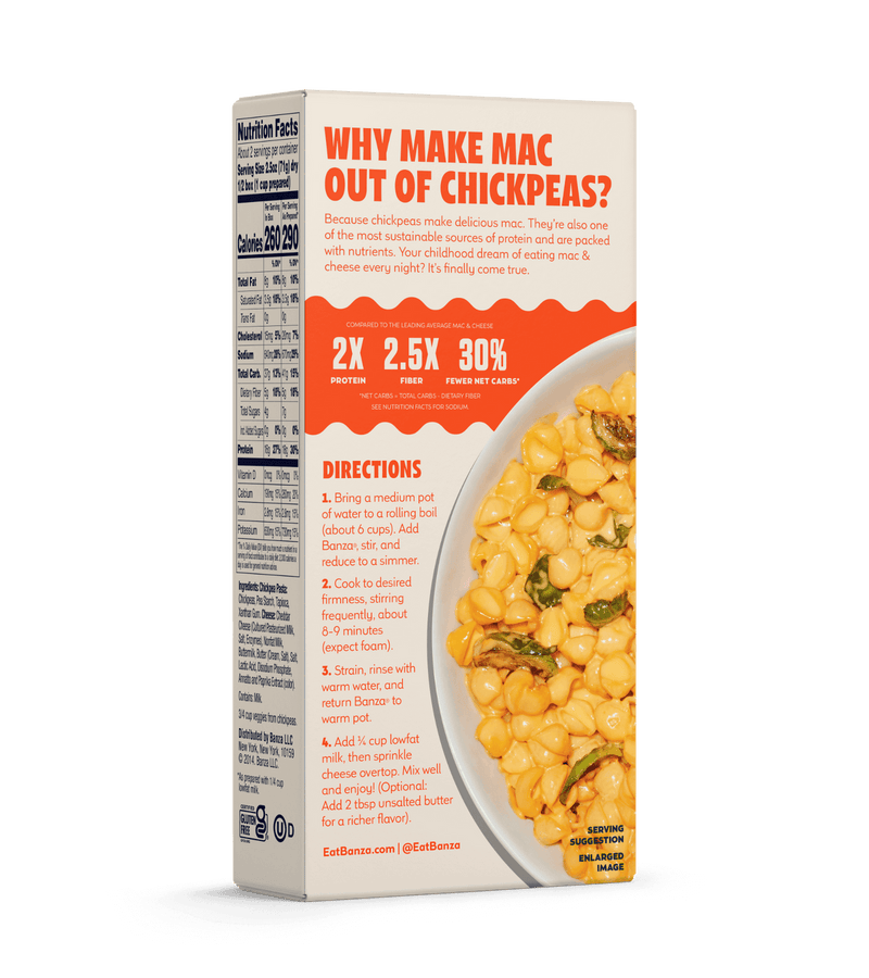 Banza Chickpea Pasta Mac & Cheese