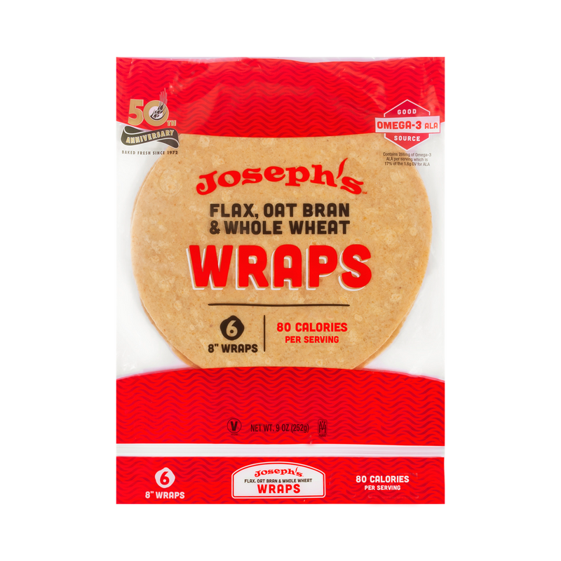 Joseph's Bakery Flax Oat Bran & Whole Wheat Wraps