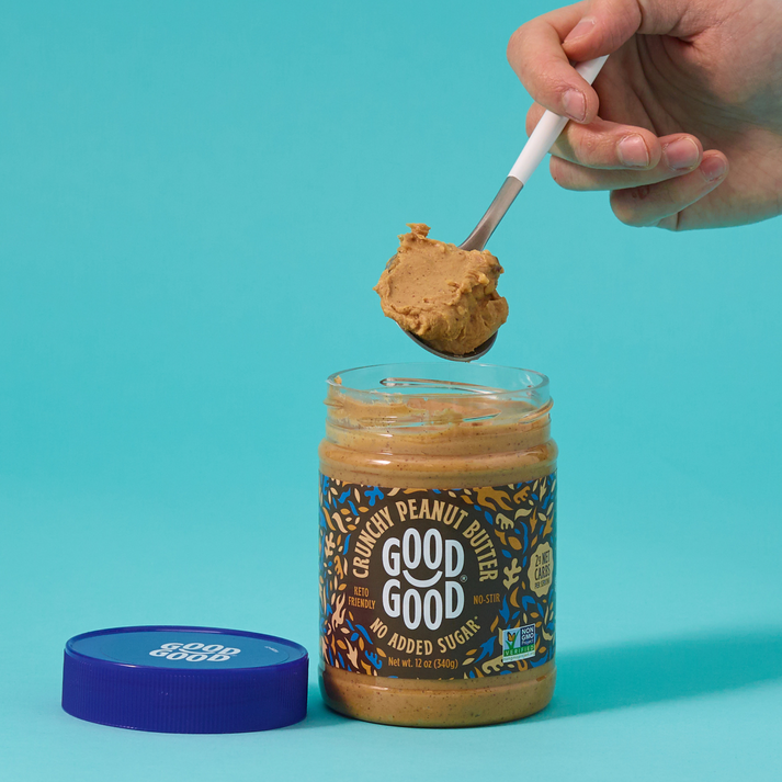 Good Good Crunchy Peanut Butter - No Added Sugar 12oz