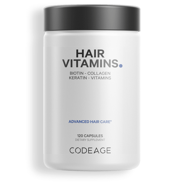 Hair Vitamins with Biotin 10000 mcg Keratin Collagen Zinc Inositol Hair Support Supplement by Codeage