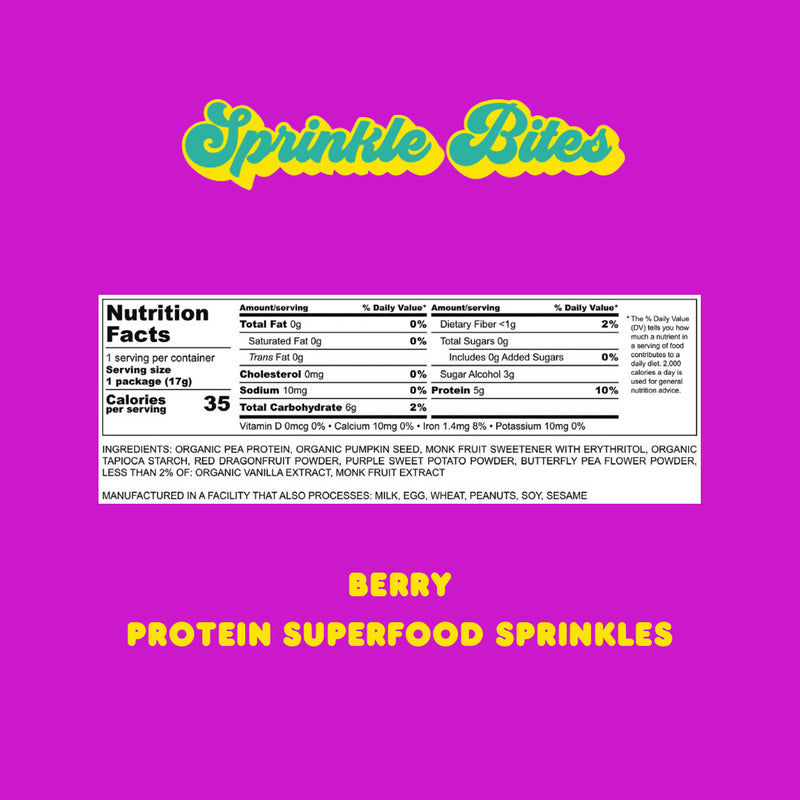 SprinkleBites Protein Super Food Sprinkles On-the-Go!