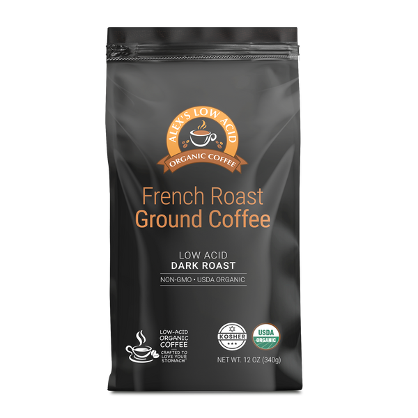 Alex's Low Acid Organic Coffee™ - French Roast Fresh Ground (12oz)