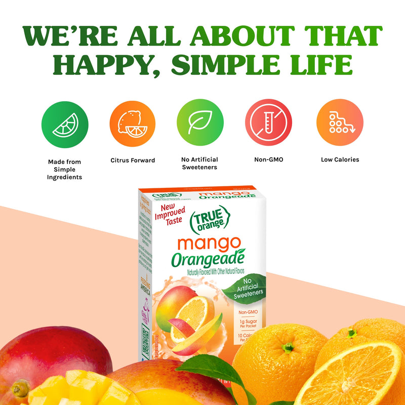 True Citrus True Orangeade Mango Drink Mix 10 packets