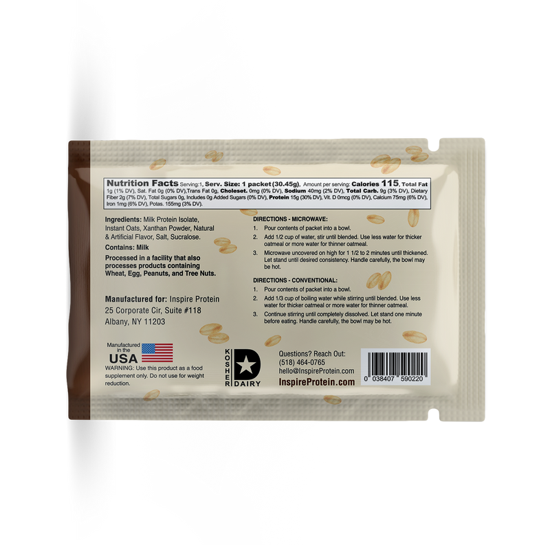 Inspire Protein Kitchen Oatmeal