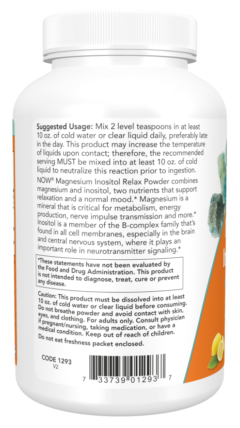 NOW Magnesium Inositol Relax Powder - 16 oz.