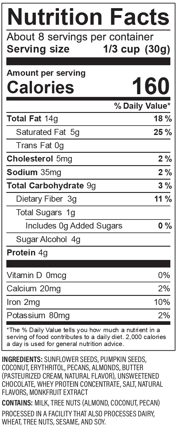 NuTrail Keto Nut Granola