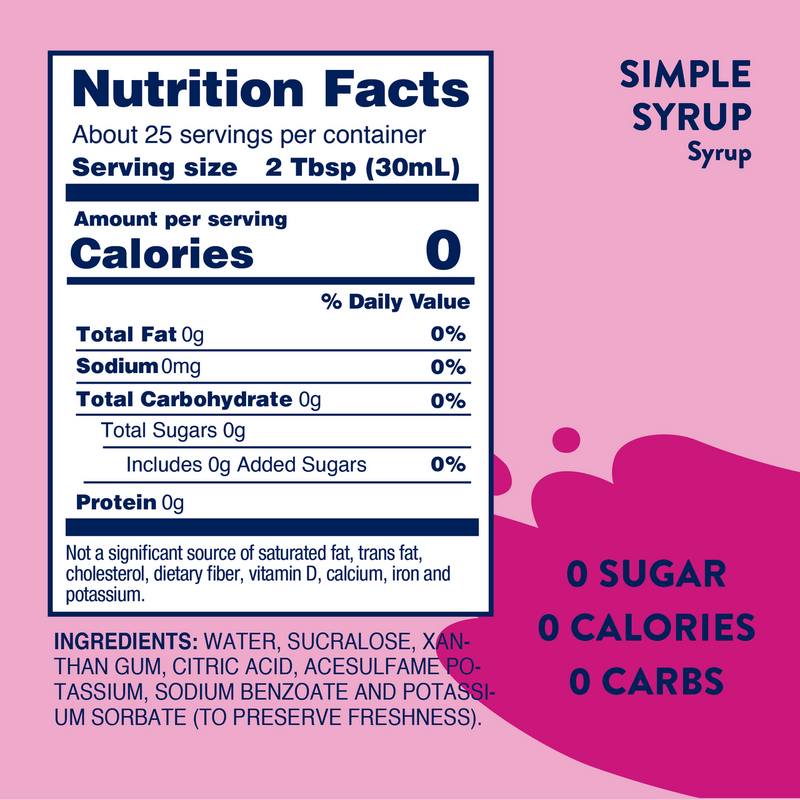 Jordan's Skinny Syrups Simple Syrup, 375ml