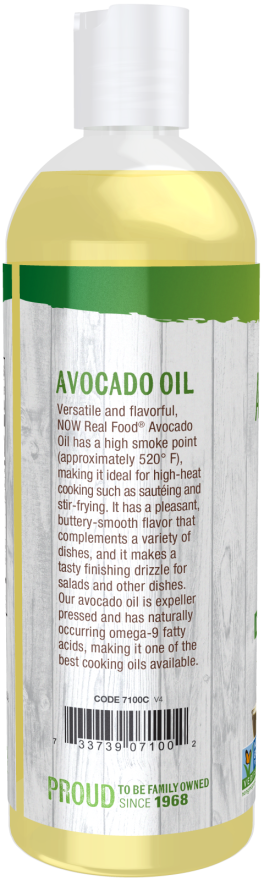 NOW Avocado Oil for Cooking 16 fl oz. (CLEARANCE: Best by January 31, 2025)