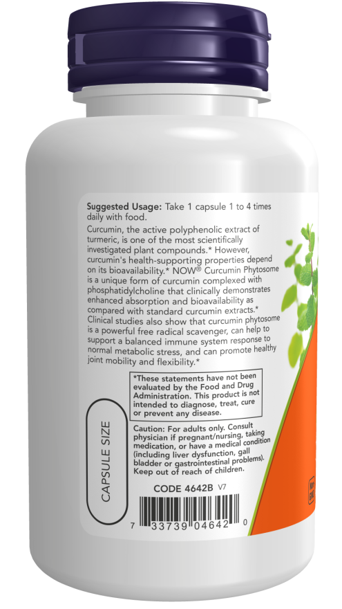NOW Turmeric Curcumin Phytosome 60 veg capsules