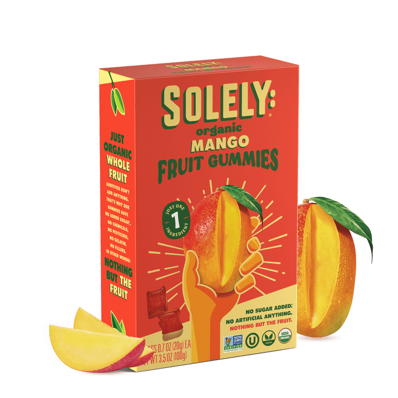 Solely Organic Mango Whole Fruit Gummies, 3.5 oz