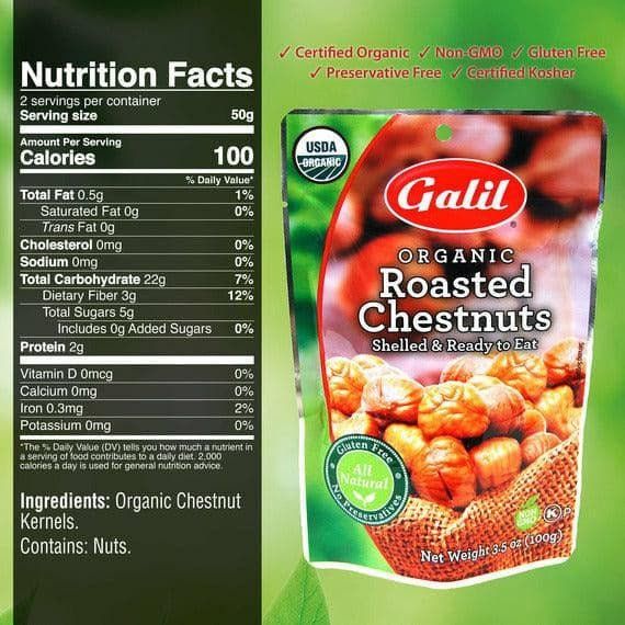 Galil Organic Roasted Chestnuts