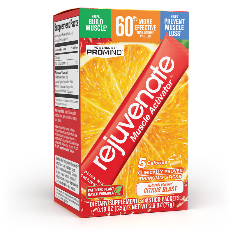 Rejuvenate Plant-Based Amino Muscle Activator, 14 Stick Packets, 0.19 oz (5.5g)