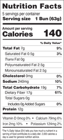 Carbonaut Low Carb Hamburger Buns 5 buns