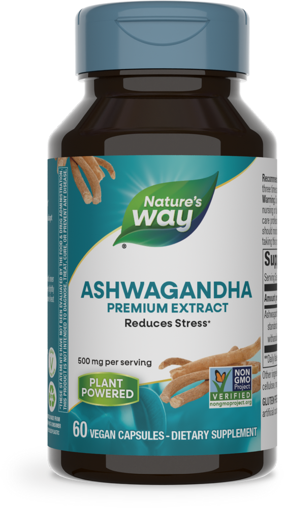 Nature's Way Ashwagandha Extract, Standardized 60 vegan capsules