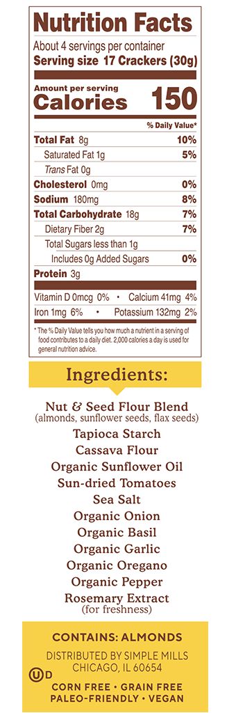Simple Mills Almond Flour Crackers