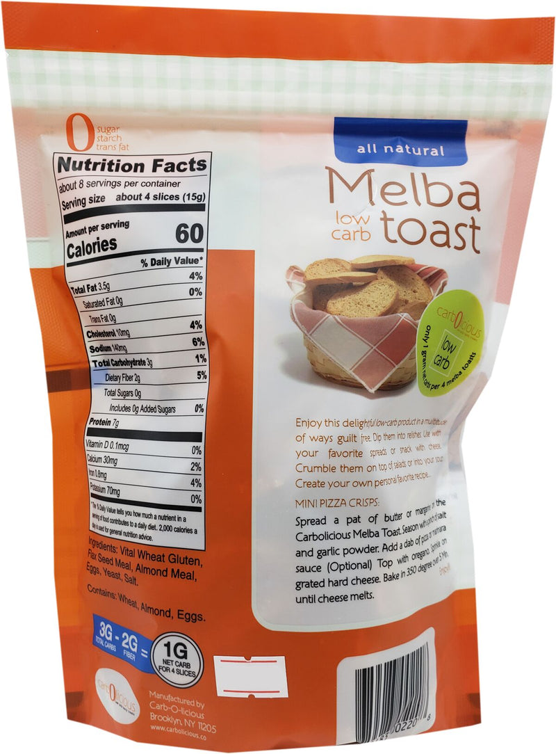 Carbolicious Low Carb Melba Toast