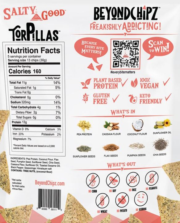 BeyondChipz Torpillas High Protein Tortilla Chips