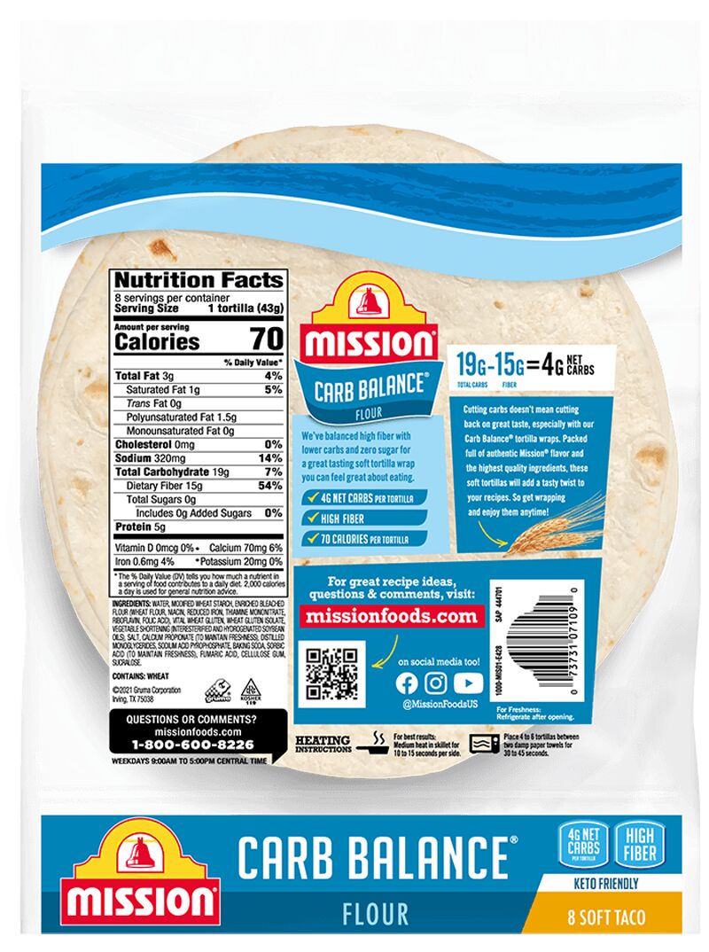 Mission Foods Carb Balance Soft Tortillas