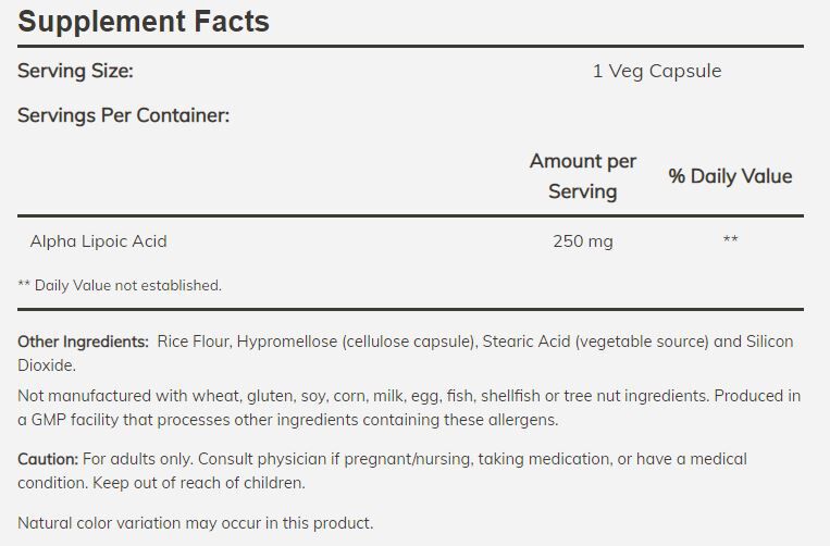 NOW Alpha Lipoic Acid