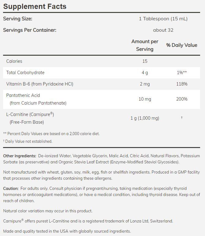 NOW Liquid L-Carnitine