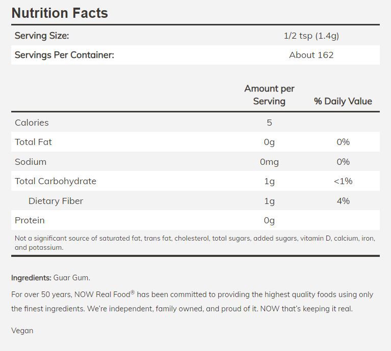 NOW Guar Gum Powder 8 oz. 