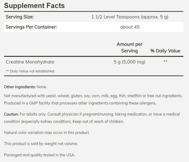 NOW Creatine Monohydrate