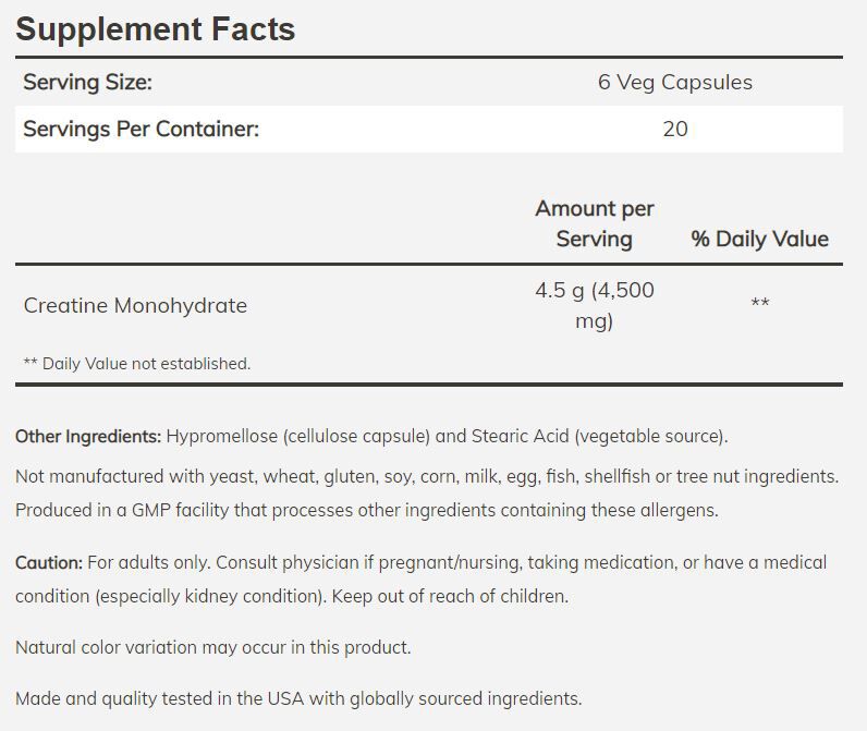 NOW Creatine Monohydrate