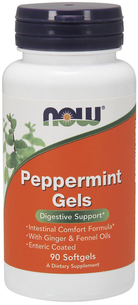 NOW Peppermint Gels 90 softgels 