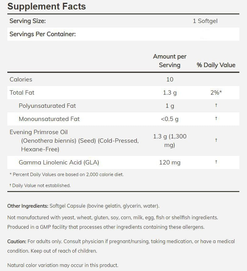 NOW Super Primrose 120 softgels 