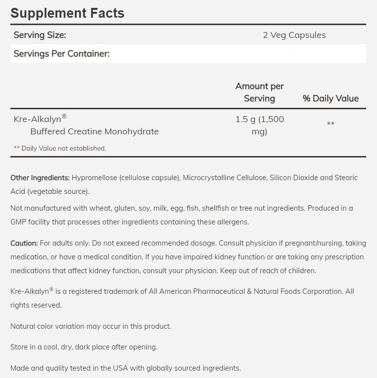 NOW Kre-Alkalyn Creatine