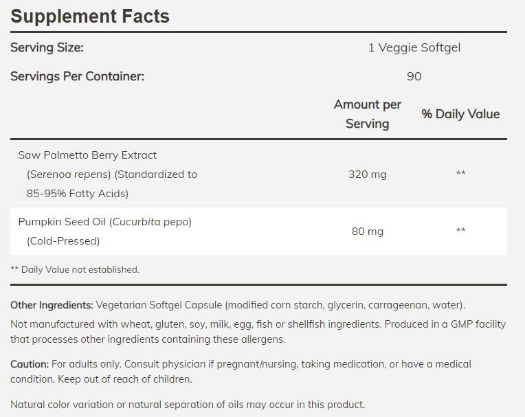 NOW Saw Palmetto Extract