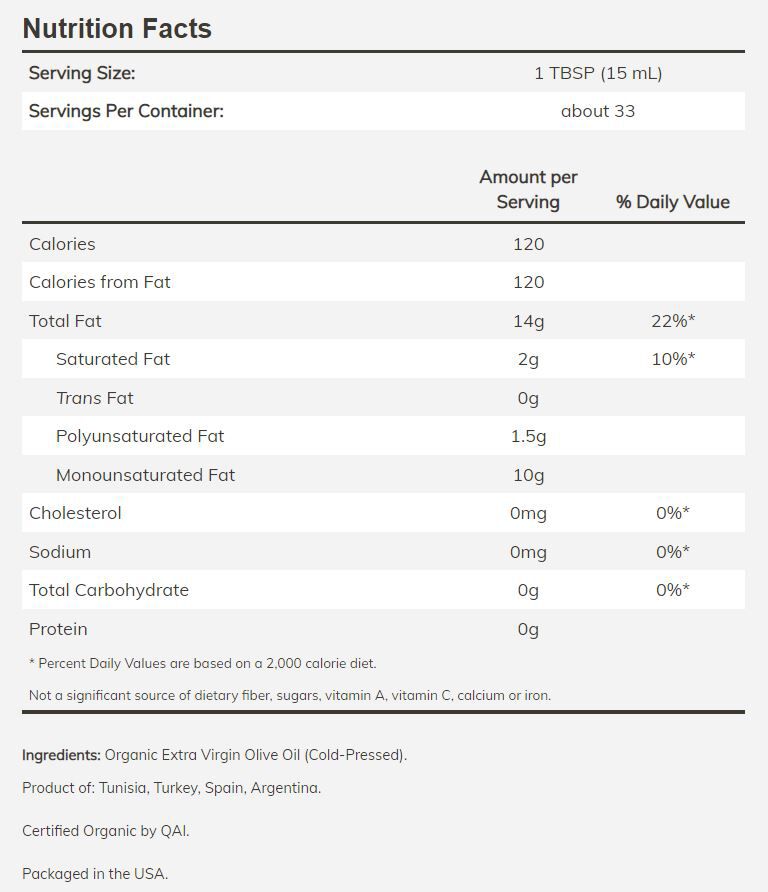 NOW Ellyndale Foods Olive Oil, Extra Virgin 16.9 fl oz. 