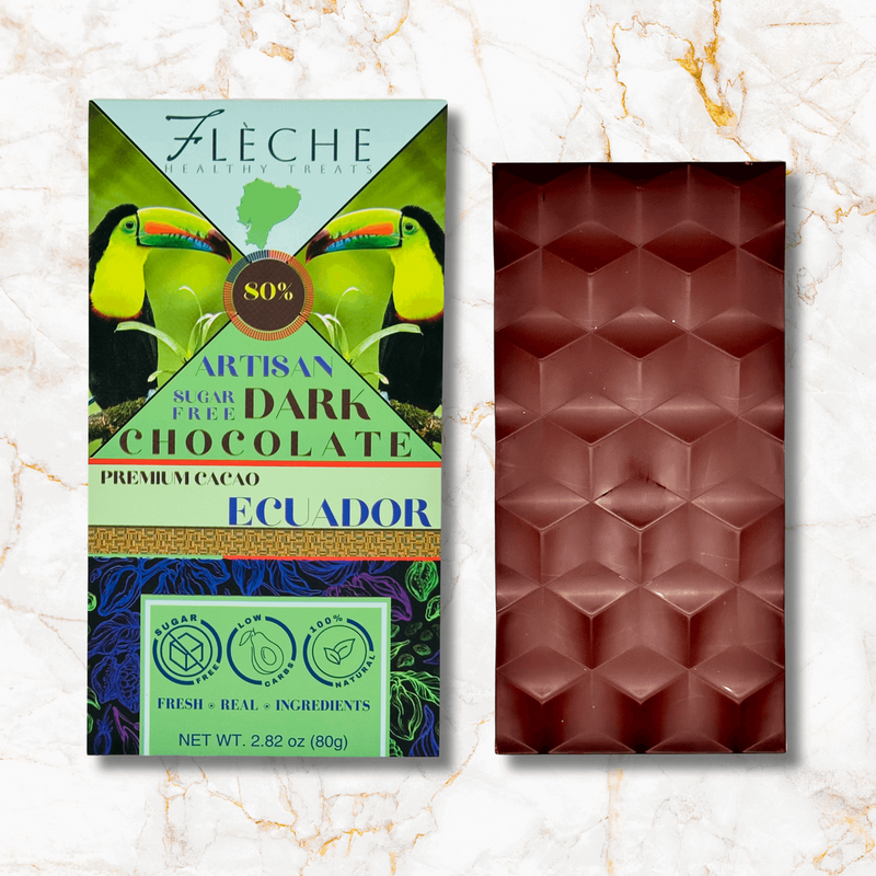 Flèche Healthy Treats Sugar-Free Premium 80% Dark Chocolate