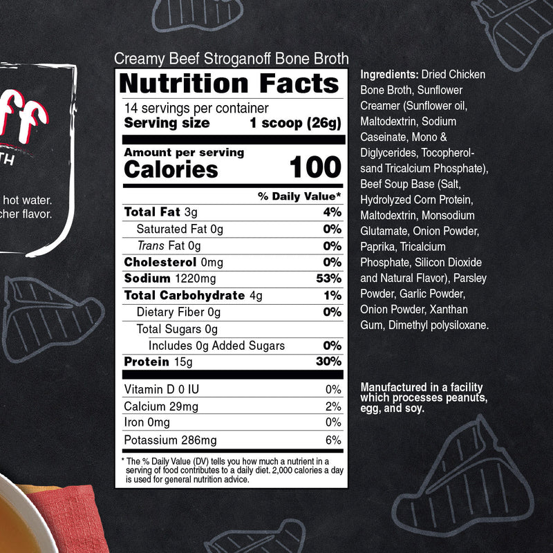 Inspire Beef Stroganoff Bone Broth - 15g Protein by Bariatric Eating